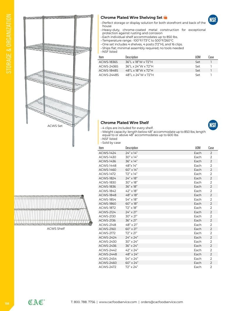 C.A.C. Foodservice Smallwares Catalog Weekly Ad January 1 - December 31, 2026