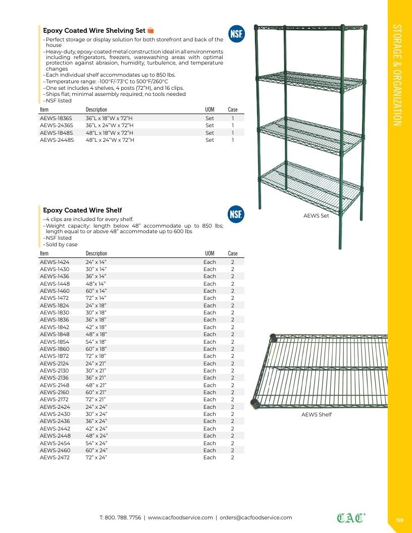 C.A.C. Foodservice Smallwares Catalog Weekly Ad January 1 - December 31, 2026