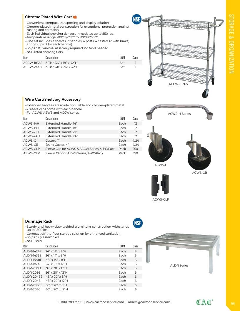 C.A.C. Foodservice Smallwares Catalog Weekly Ad January 1 - December 31, 2026