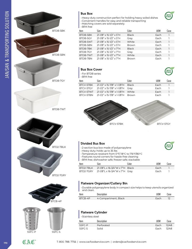 C.A.C. Foodservice Smallwares Catalog Weekly Ad January 1 - December 31, 2026