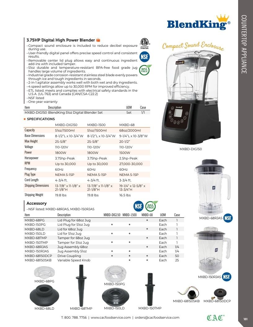 C.A.C. Foodservice Smallwares Catalog Weekly Ad January 1 - December 31, 2026