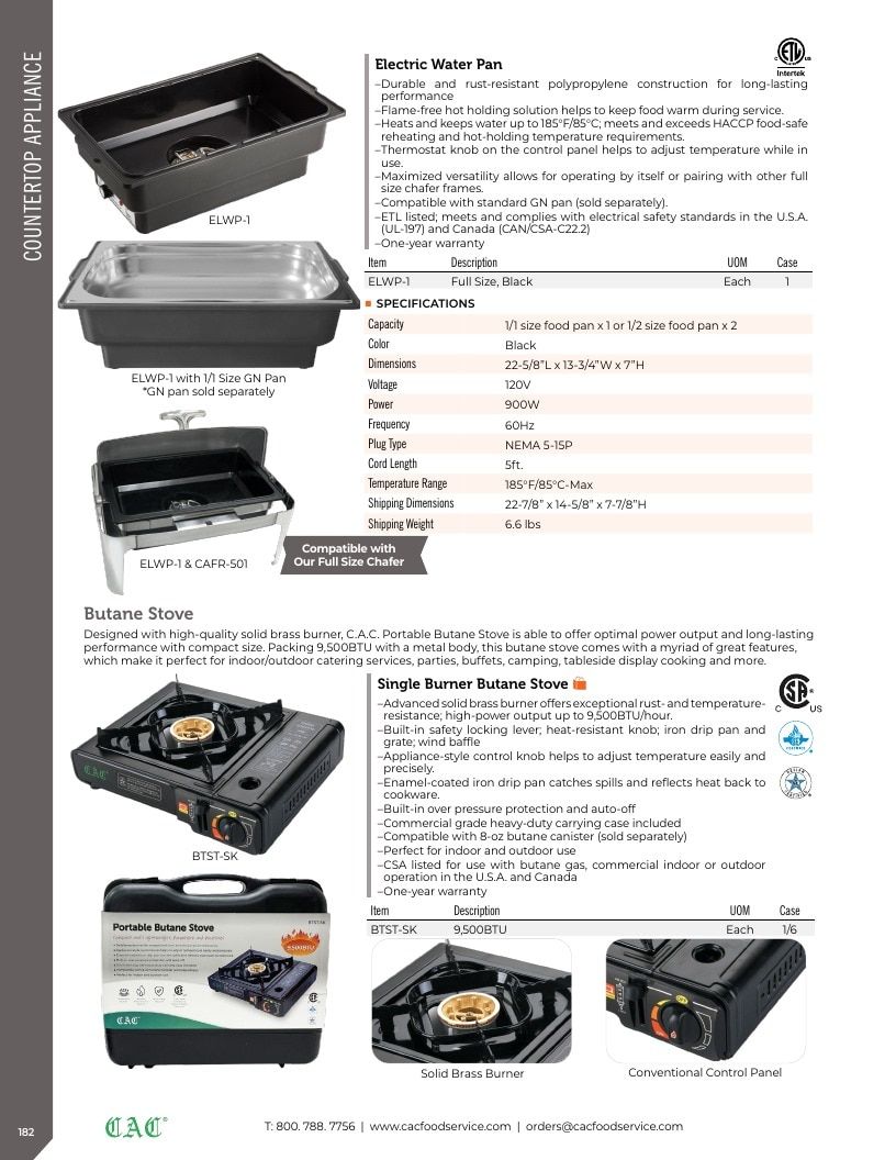 C.A.C. Foodservice Smallwares Catalog Weekly Ad January 1 - December 31, 2026