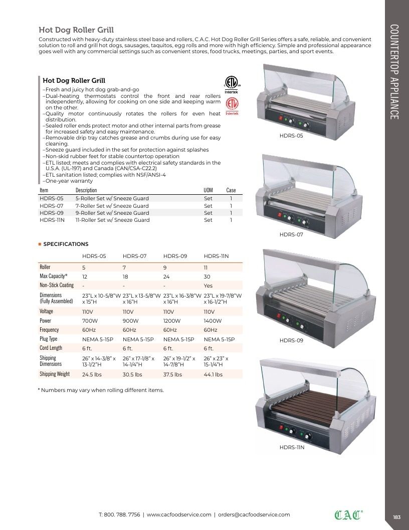 C.A.C. Foodservice Smallwares Catalog Weekly Ad January 1 - December 31, 2026