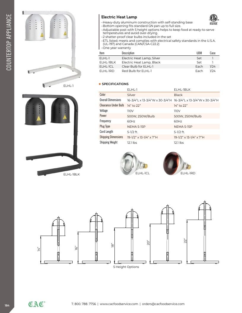 C.A.C. Foodservice Smallwares Catalog Weekly Ad January 1 - December 31, 2026