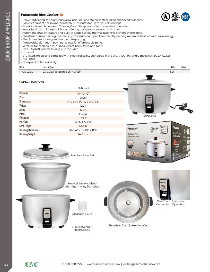 C.A.C. Foodservice Smallwares Catalog Weekly Ad January 1 - December 31, 2026