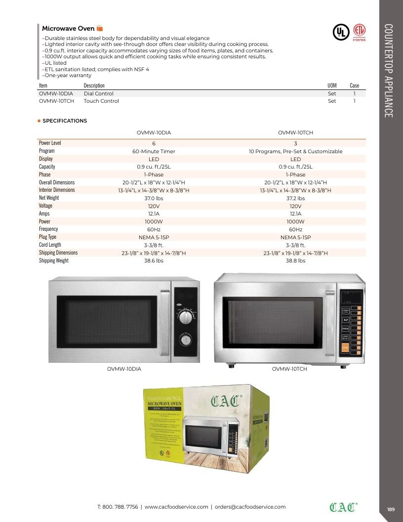 C.A.C. Foodservice Smallwares Catalog Weekly Ad January 1 - December 31, 2026