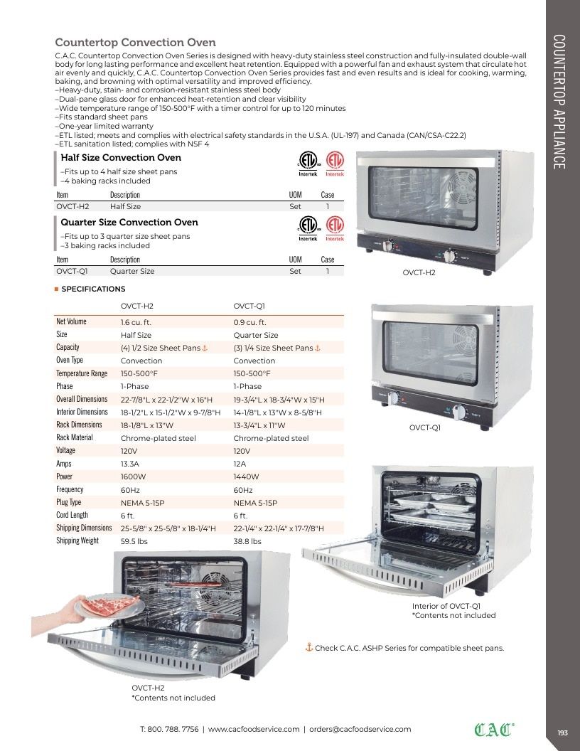 C.A.C. Foodservice Smallwares Catalog Weekly Ad January 1 - December 31, 2026