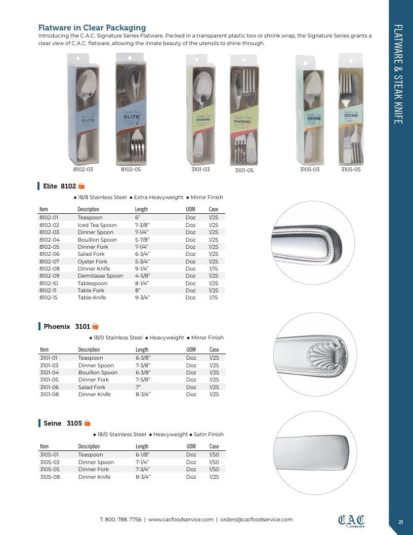 C.A.C. Foodservice Smallwares Catalog Weekly Ad January 1 - December 31, 2026