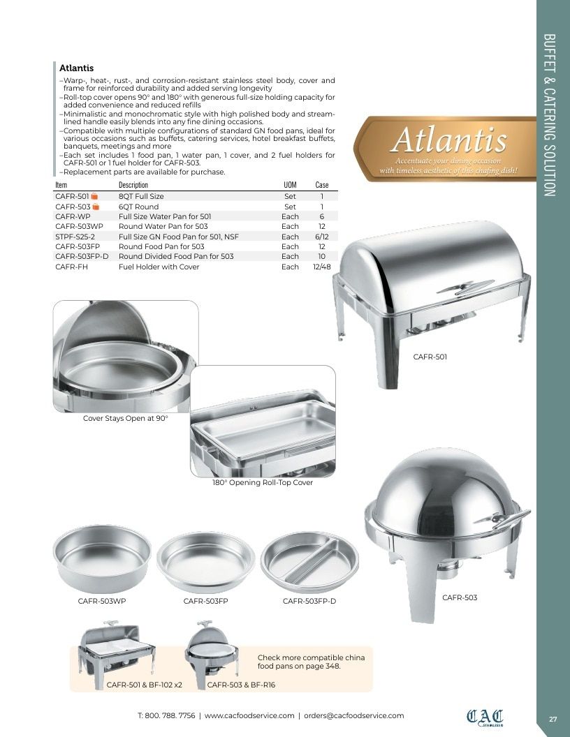 C.A.C. Foodservice Smallwares Catalog Weekly Ad January 1 - December 31, 2026