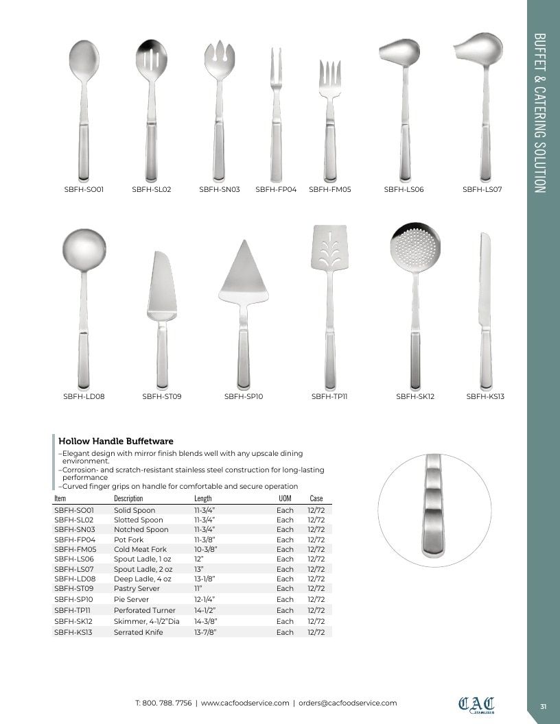 C.A.C. Foodservice Smallwares Catalog Weekly Ad January 1 - December 31, 2026