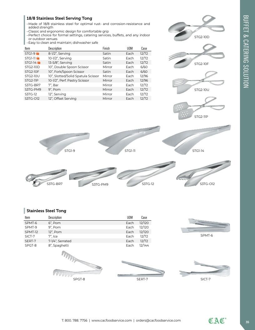 C.A.C. Foodservice Smallwares Catalog Weekly Ad January 1 - December 31, 2026