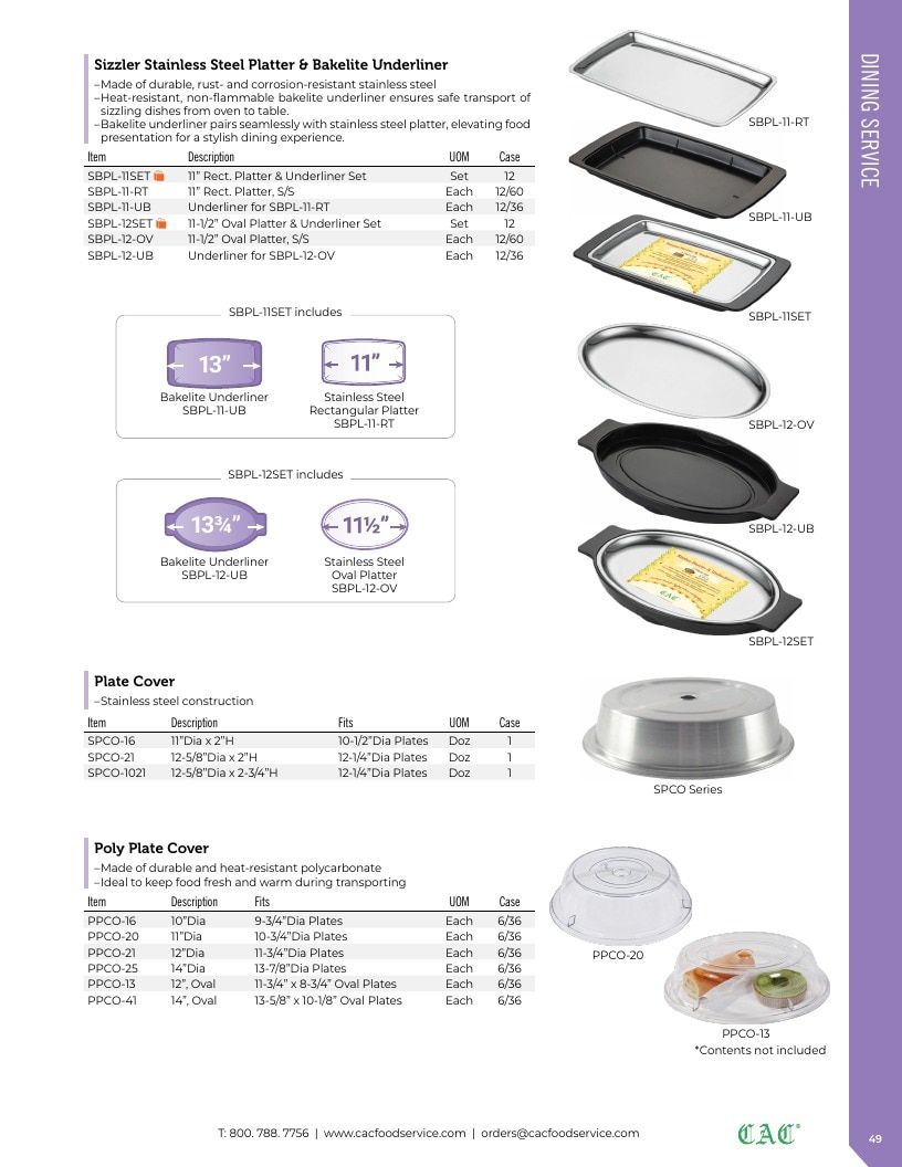 C.A.C. Foodservice Smallwares Catalog Weekly Ad January 1 - December 31, 2026