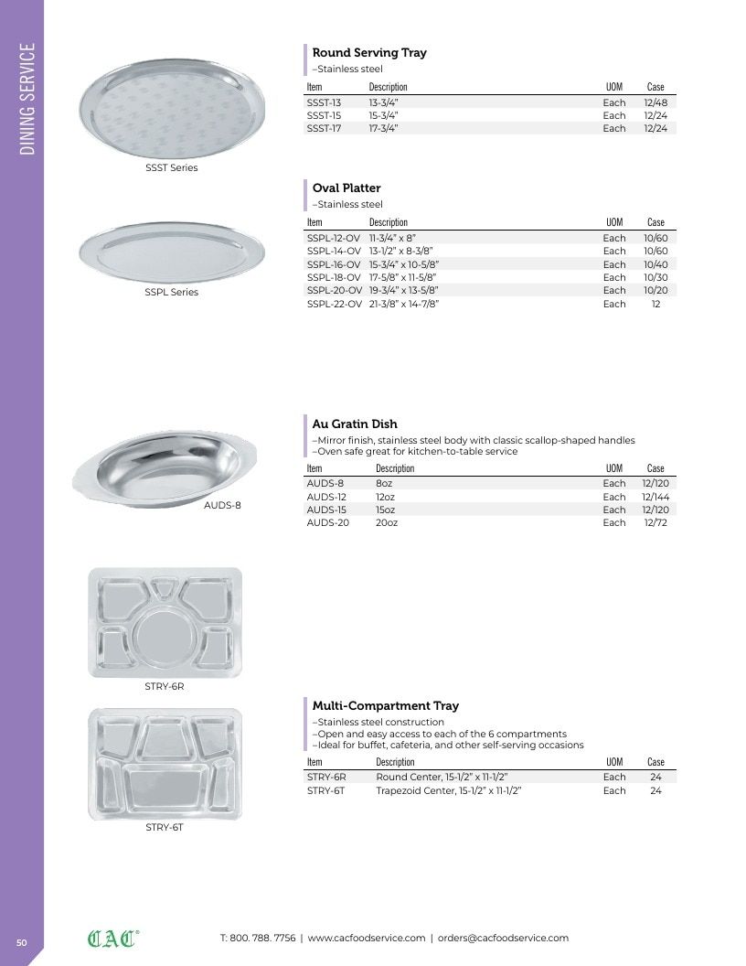 C.A.C. Foodservice Smallwares Catalog Weekly Ad January 1 - December 31, 2026