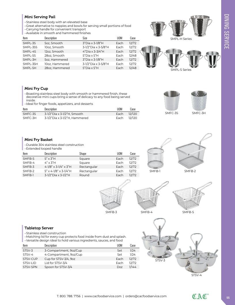 C.A.C. Foodservice Smallwares Catalog Weekly Ad January 1 - December 31, 2026