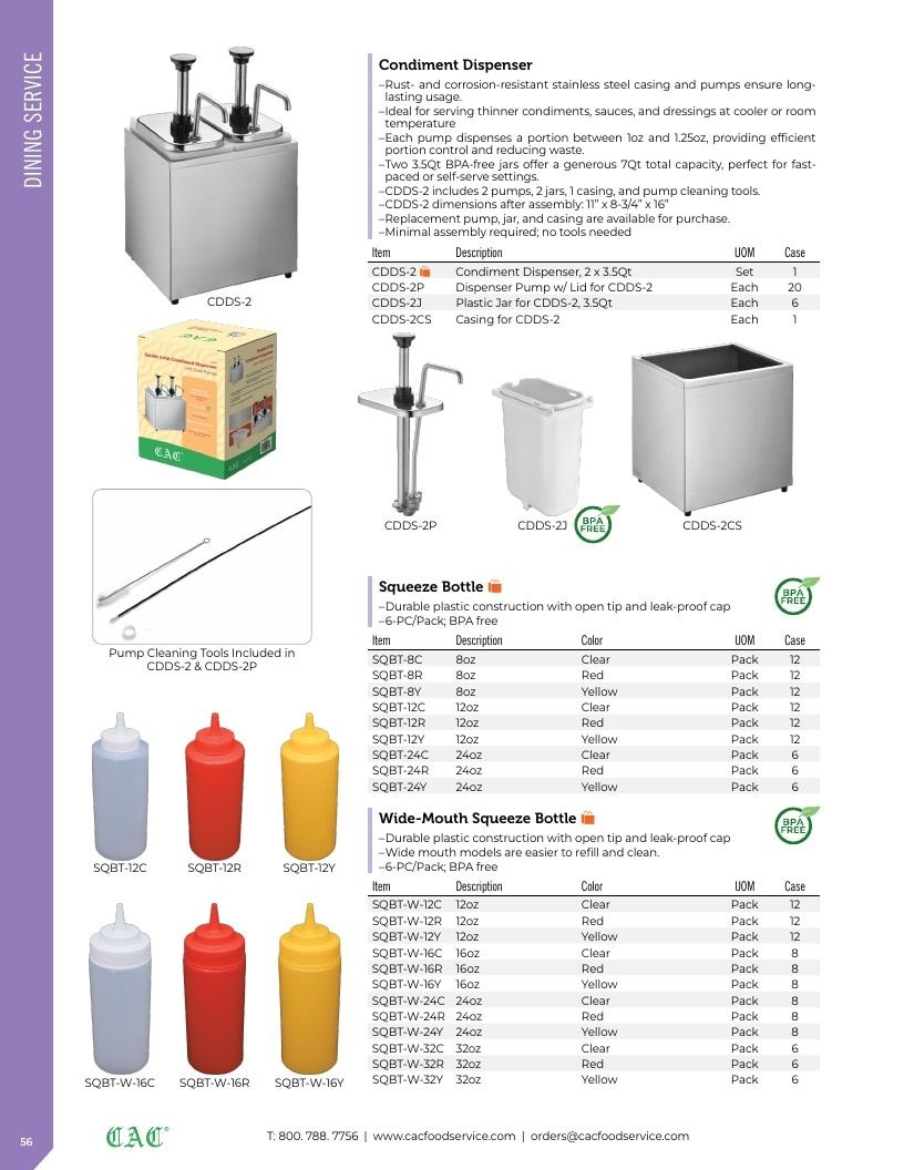 C.A.C. Foodservice Smallwares Catalog Weekly Ad January 1 - December 31, 2026