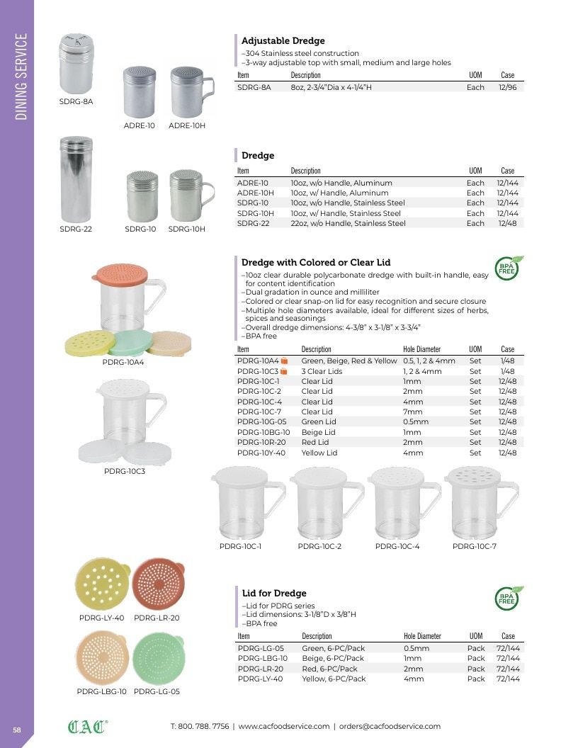 C.A.C. Foodservice Smallwares Catalog Weekly Ad January 1 - December 31, 2026