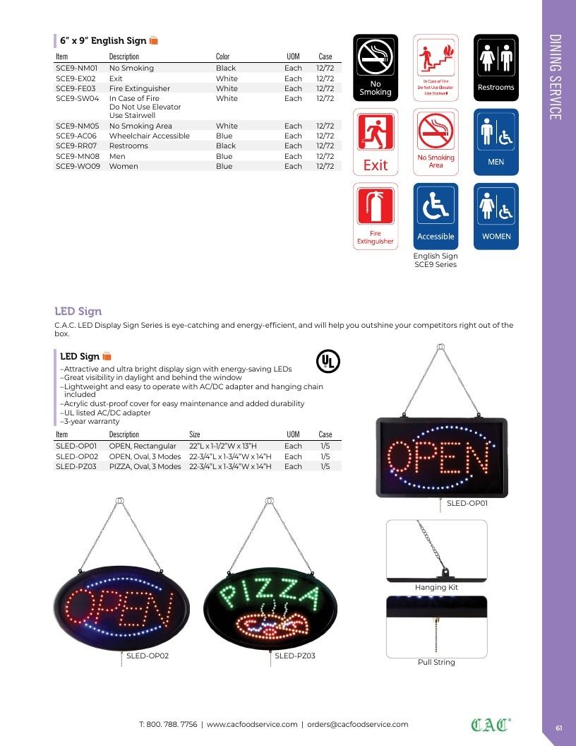 C.A.C. Foodservice Smallwares Catalog Weekly Ad January 1 - December 31, 2026