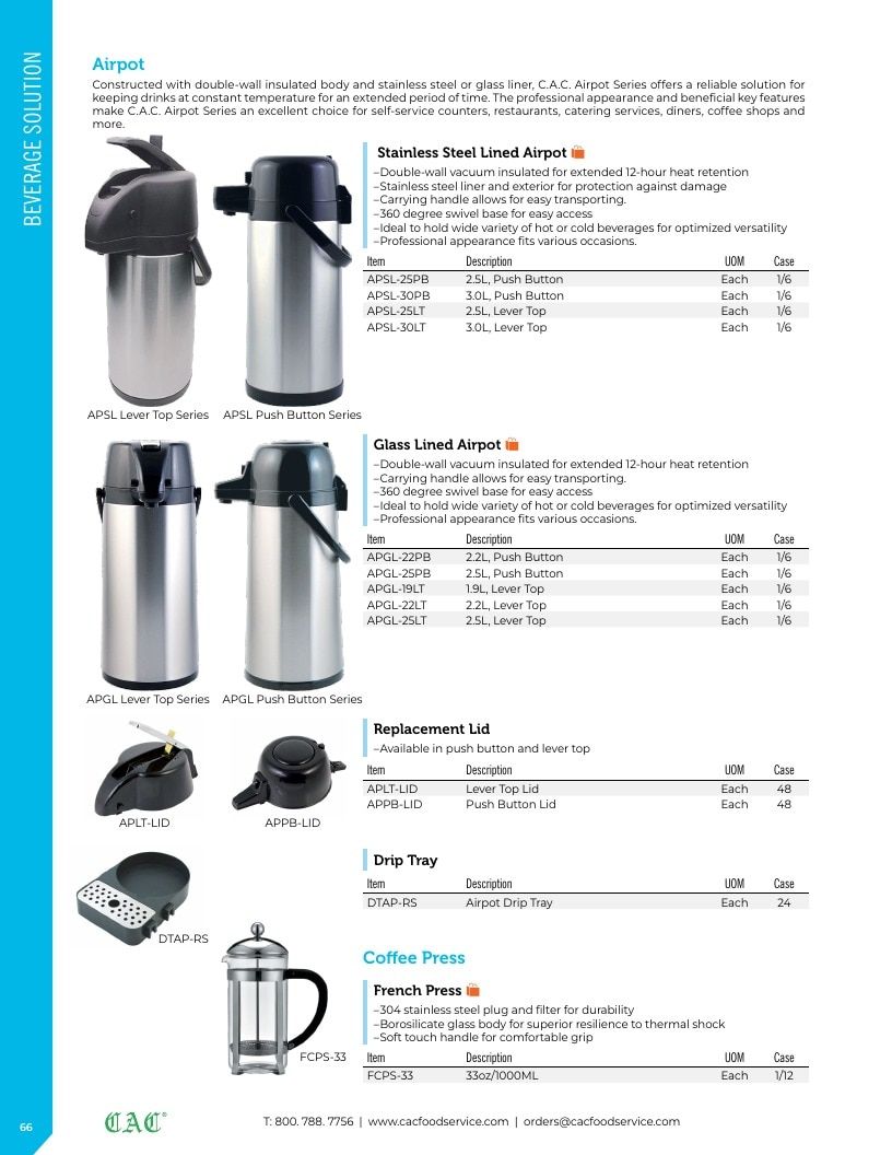C.A.C. Foodservice Smallwares Catalog Weekly Ad January 1 - December 31, 2026