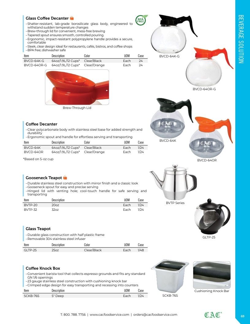 C.A.C. Foodservice Smallwares Catalog Weekly Ad January 1 - December 31, 2026