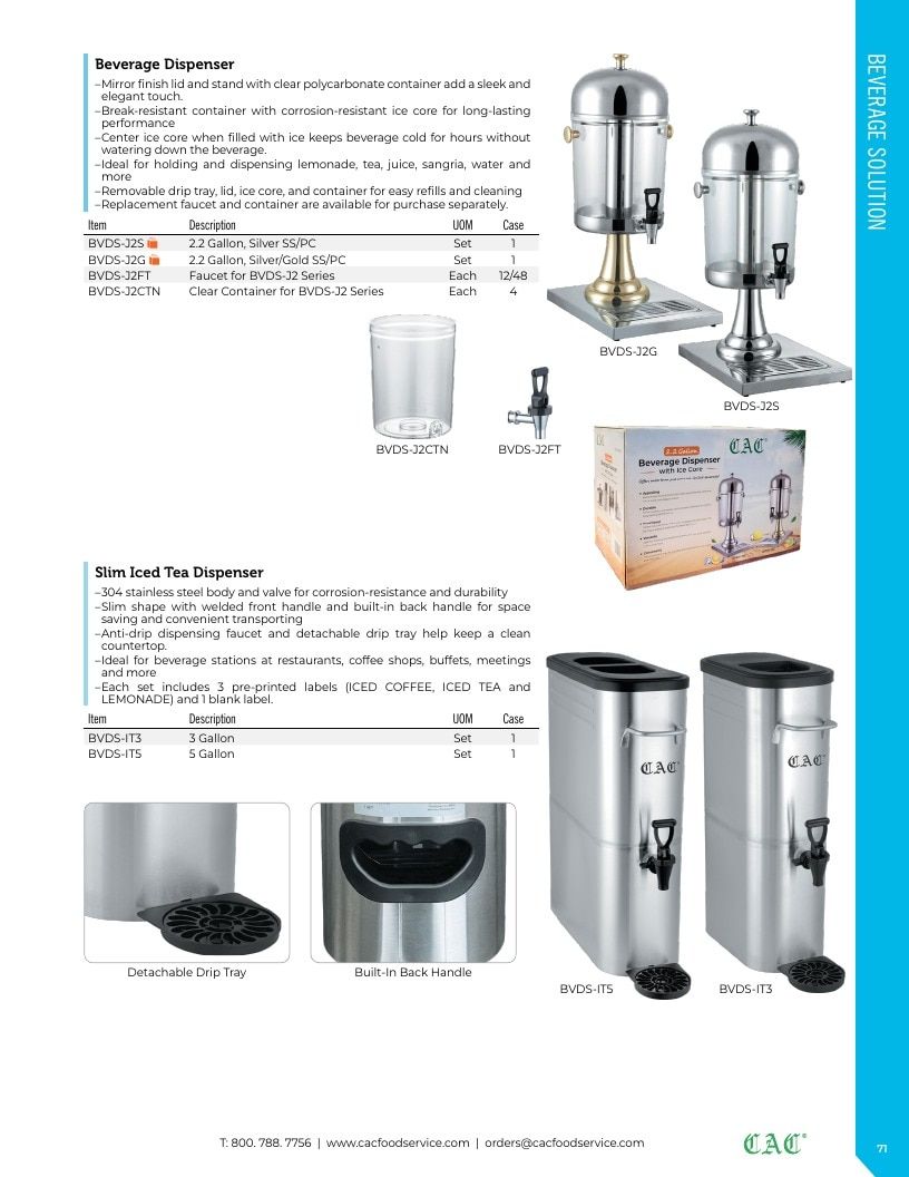 C.A.C. Foodservice Smallwares Catalog Weekly Ad January 1 - December 31, 2026