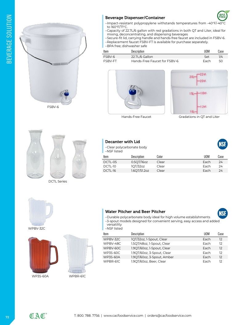 C.A.C. Foodservice Smallwares Catalog Weekly Ad January 1 - December 31, 2026