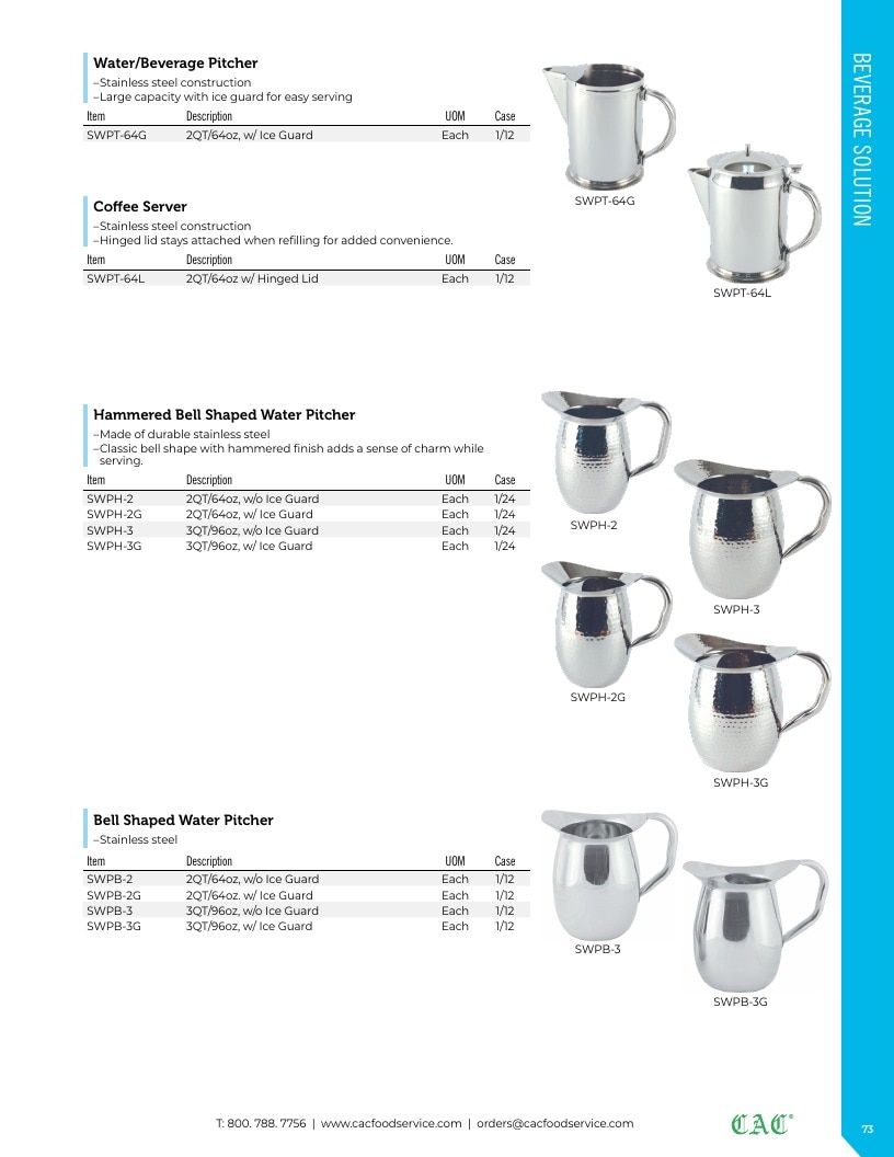 C.A.C. Foodservice Smallwares Catalog Weekly Ad January 1 - December 31, 2026