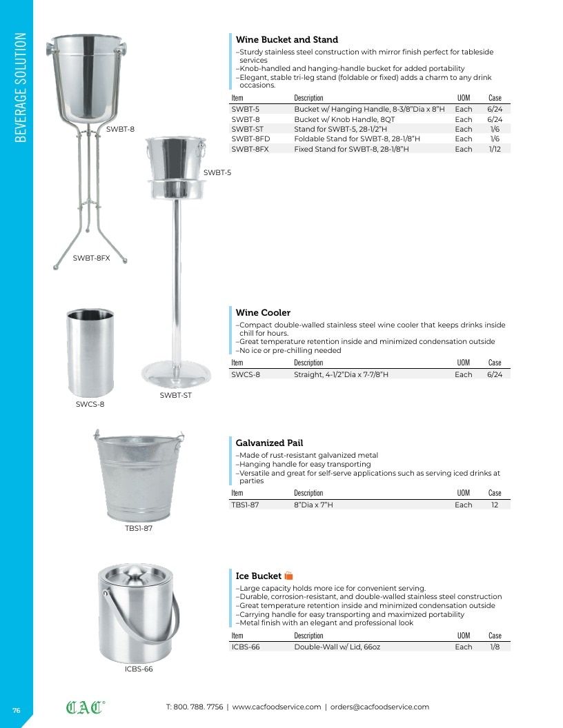 C.A.C. Foodservice Smallwares Catalog Weekly Ad January 1 - December 31, 2026