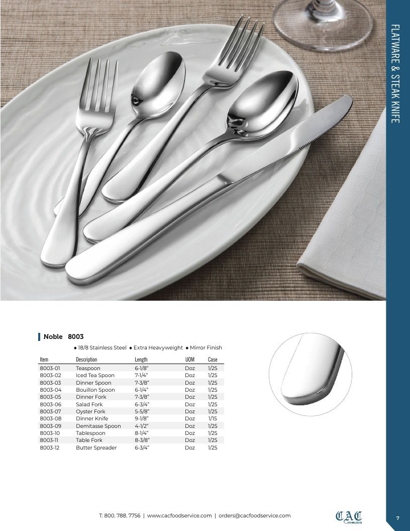 C.A.C. Foodservice Smallwares Catalog Weekly Ad January 1 - December 31, 2026