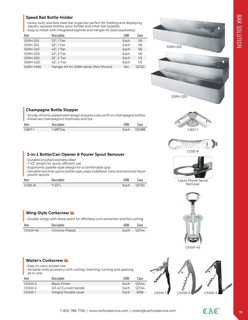 C.A.C. Foodservice Smallwares Catalog Weekly Ad January 1 - December 31, 2026