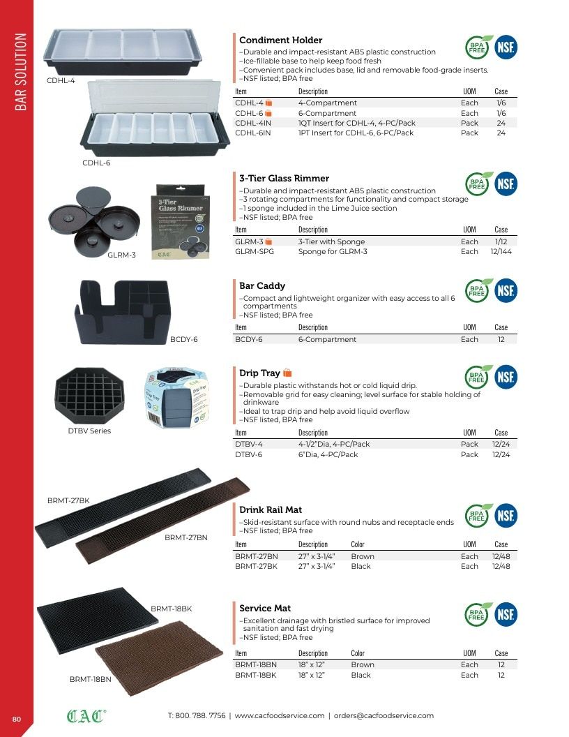 C.A.C. Foodservice Smallwares Catalog Weekly Ad January 1 - December 31, 2026
