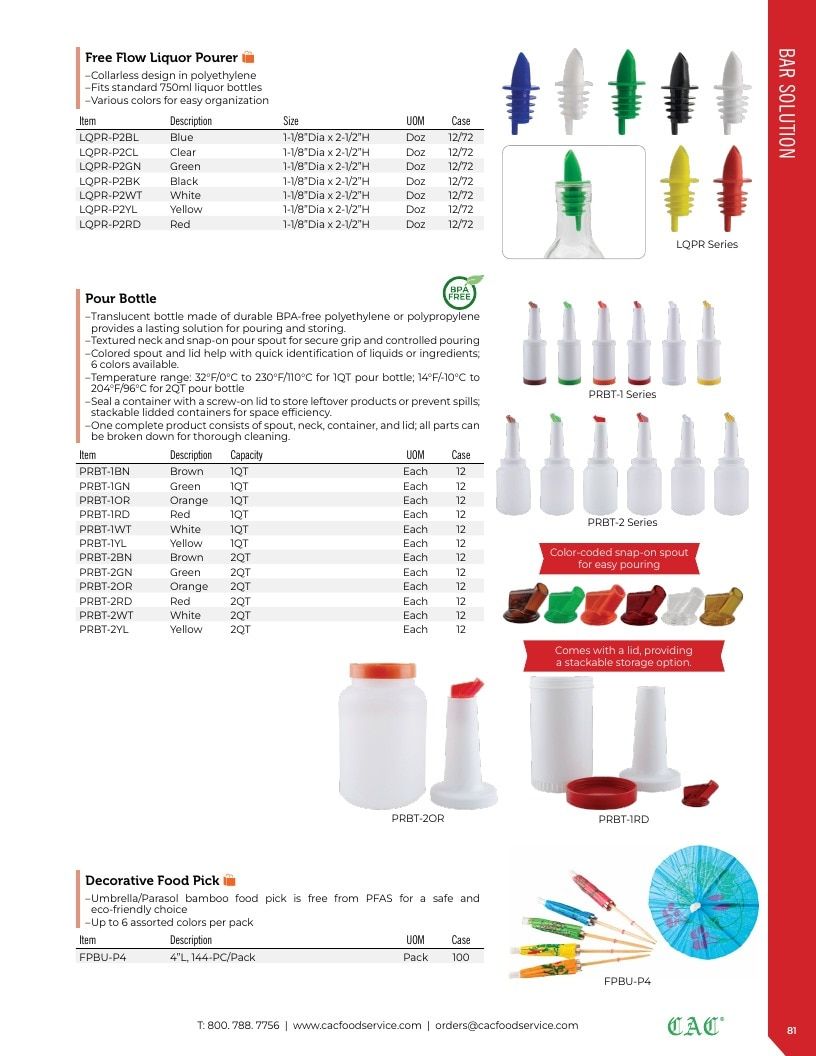 C.A.C. Foodservice Smallwares Catalog Weekly Ad January 1 - December 31, 2026