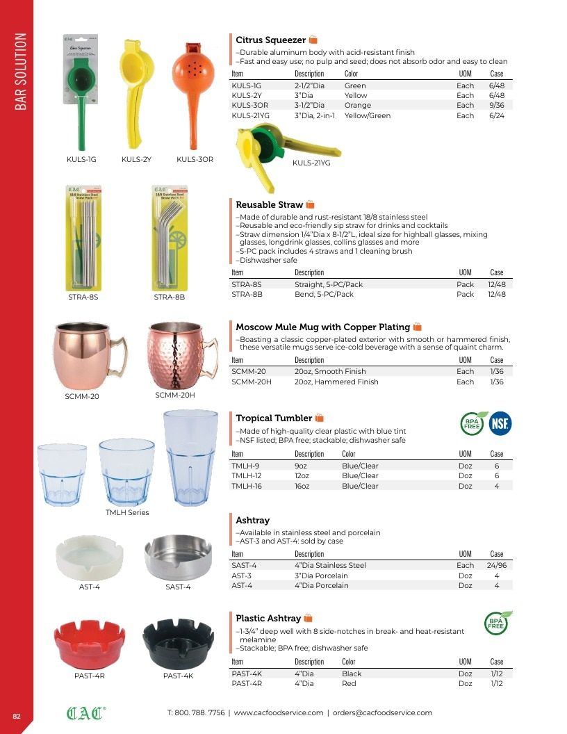 C.A.C. Foodservice Smallwares Catalog Weekly Ad January 1 - December 31, 2026