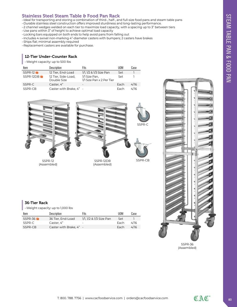 C.A.C. Foodservice Smallwares Catalog Weekly Ad January 1 - December 31, 2026