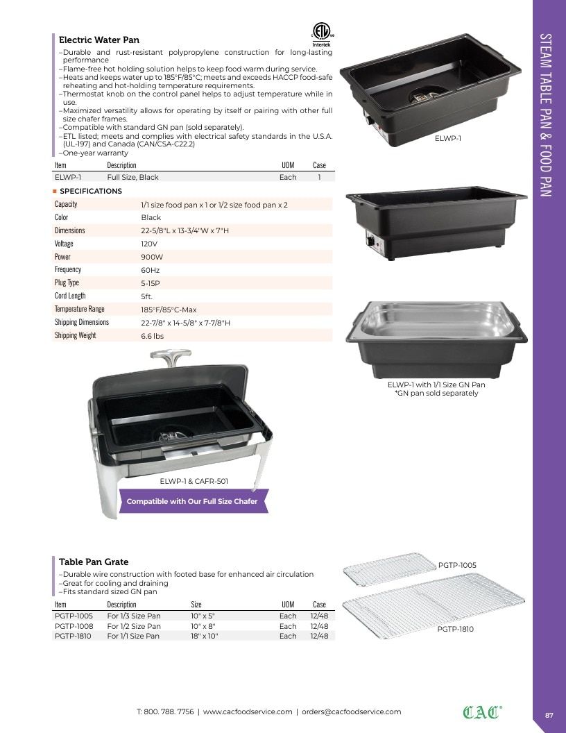 C.A.C. Foodservice Smallwares Catalog Weekly Ad January 1 - December 31, 2026