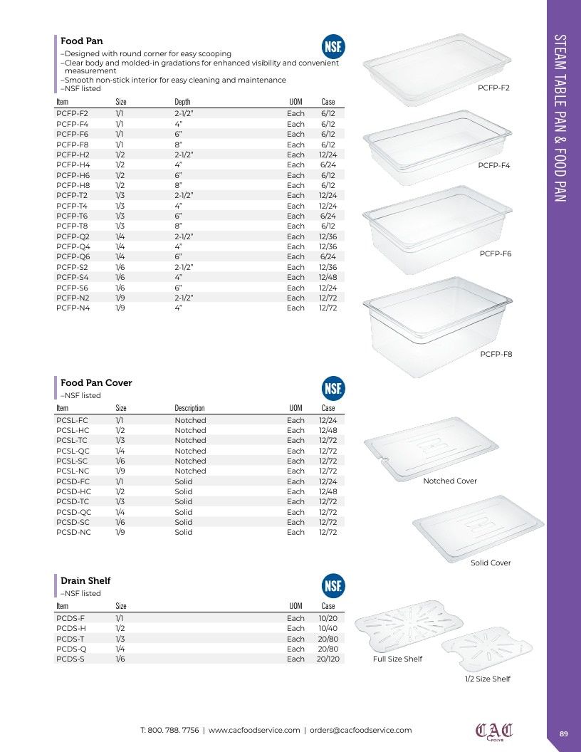 C.A.C. Foodservice Smallwares Catalog Weekly Ad January 1 - December 31, 2026