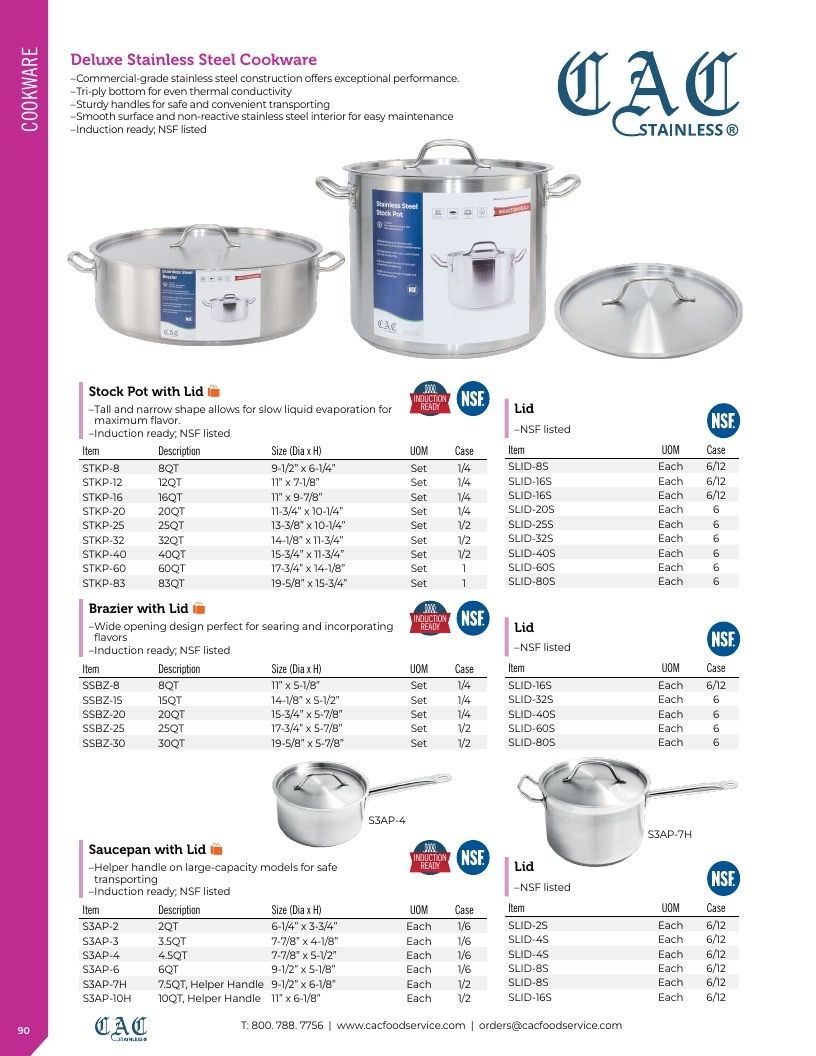 C.A.C. Foodservice Smallwares Catalog Weekly Ad January 1 - December 31, 2026
