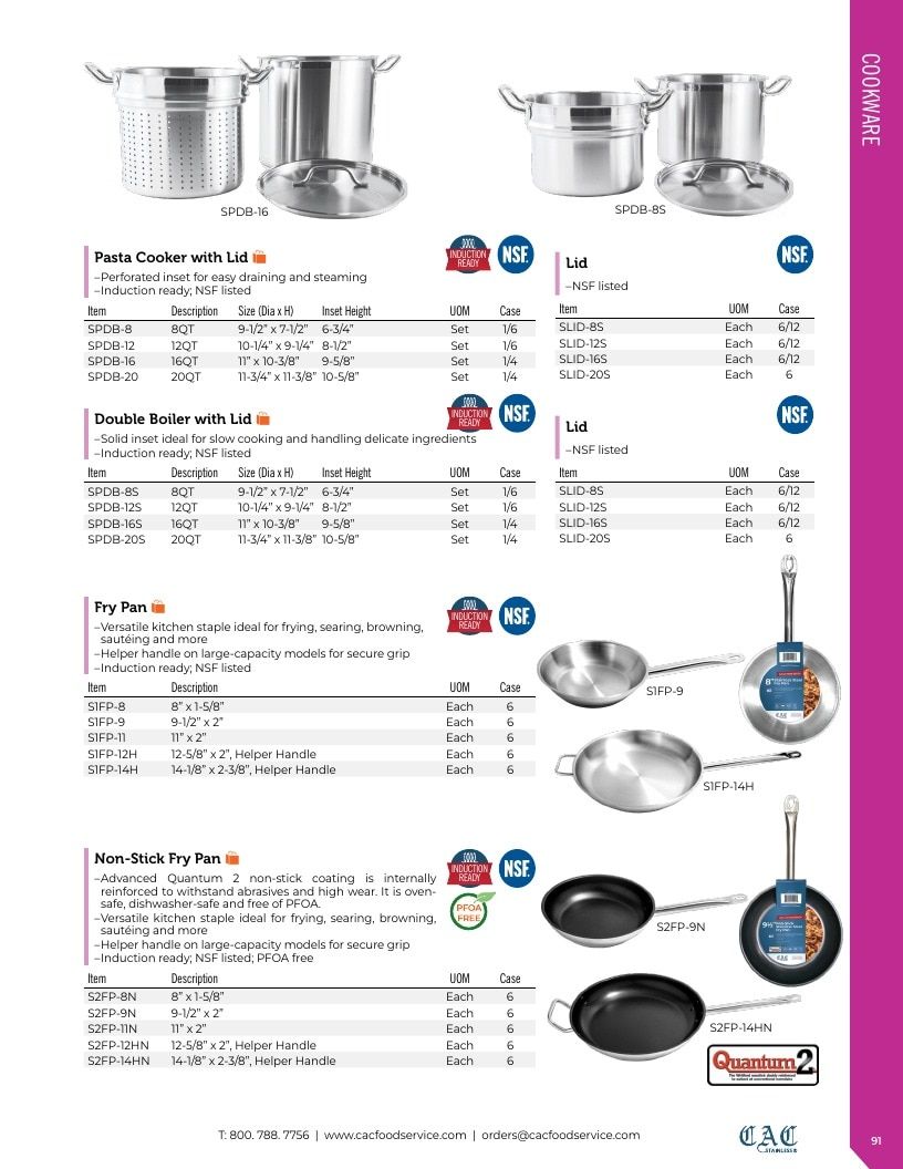 C.A.C. Foodservice Smallwares Catalog Weekly Ad January 1 - December 31, 2026
