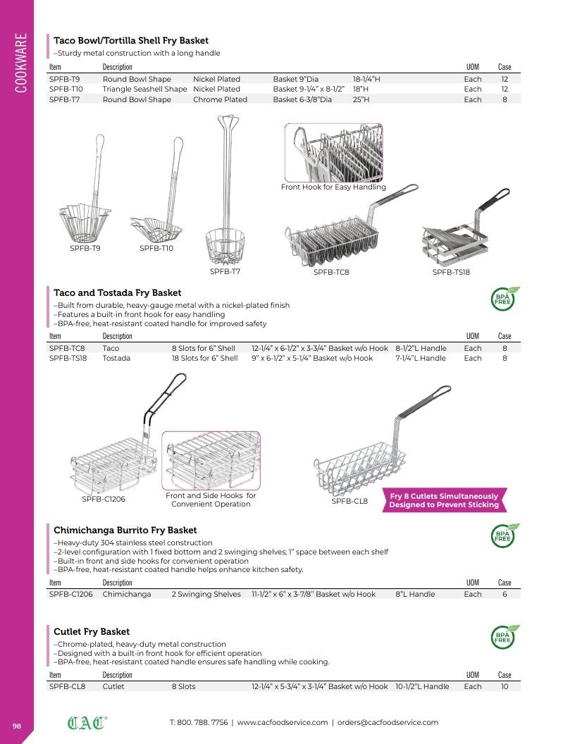 C.A.C. Foodservice Smallwares Catalog Weekly Ad January 1 - December 31, 2026