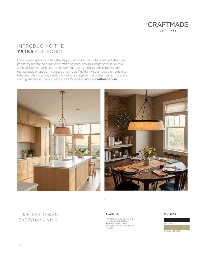 Craftmade Lighting Lookbook Weekly Ad January 1 - December 31, 2026