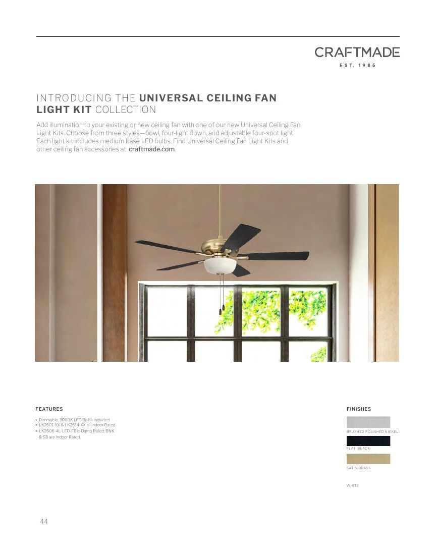 Craftmade Lighting Lookbook Weekly Ad January 1 - December 31, 2026