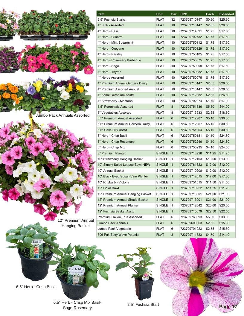 Van Wingerden Greenhouses Wholesale Plants Catalog Weekly Ad January 1 - December 31, 2026