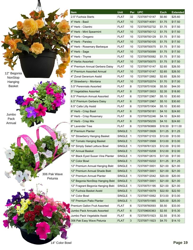 Van Wingerden Greenhouses Wholesale Plants Catalog Weekly Ad January 1 - December 31, 2026