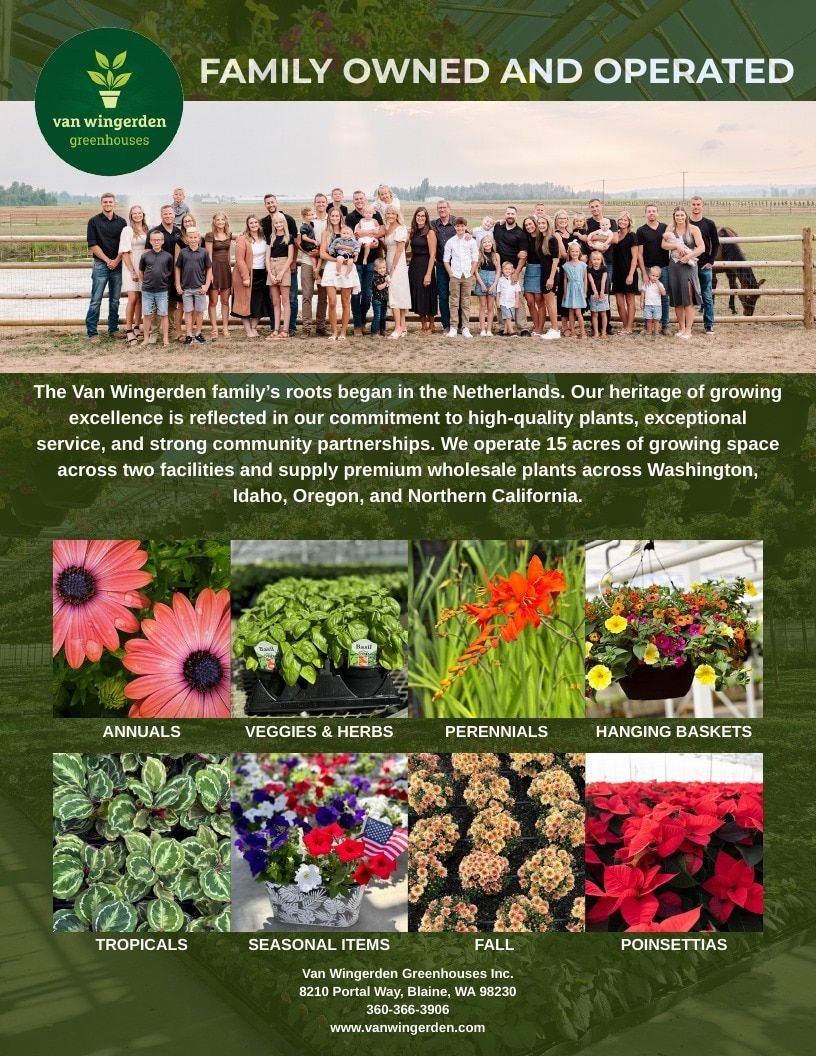 Van Wingerden Greenhouses Wholesale Plants Catalog Weekly Ad January 1 - December 31, 2026