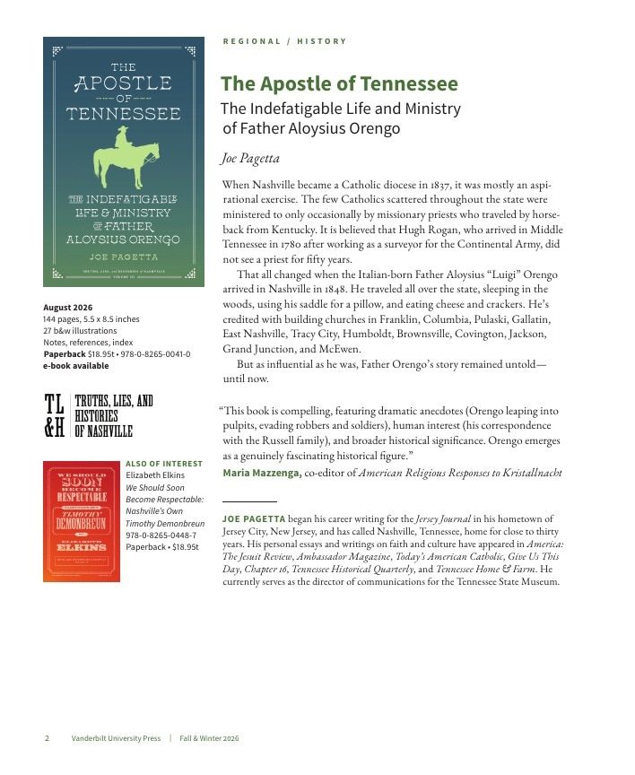 Vanderbilt University Press Fall and Winter Book Catalog Weekly Ad January 1 - December 31, 2026