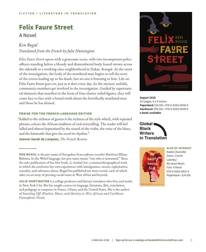 Vanderbilt University Press Fall and Winter Book Catalog Weekly Ad January 1 - December 31, 2026