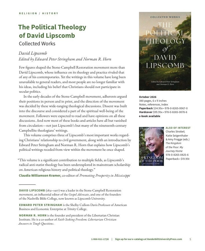 Vanderbilt University Press Fall and Winter Book Catalog Weekly Ad January 1 - December 31, 2026