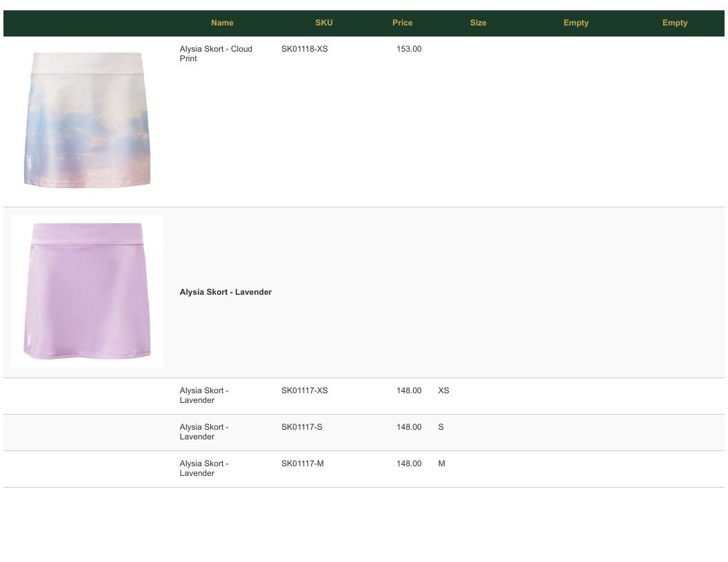 Vividus Sports Women's Golf Apparel Catalog Weekly Ad January 1 - December 31, 2026