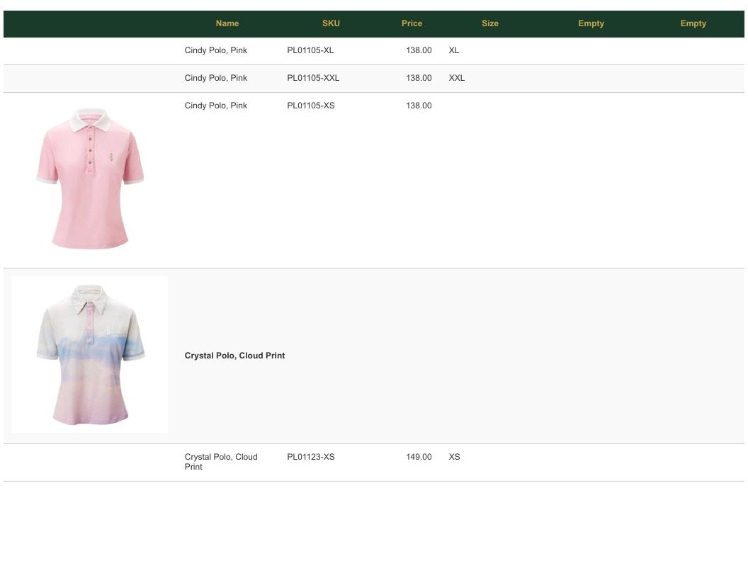 Vividus Sports Women's Golf Apparel Catalog Weekly Ad January 1 - December 31, 2026