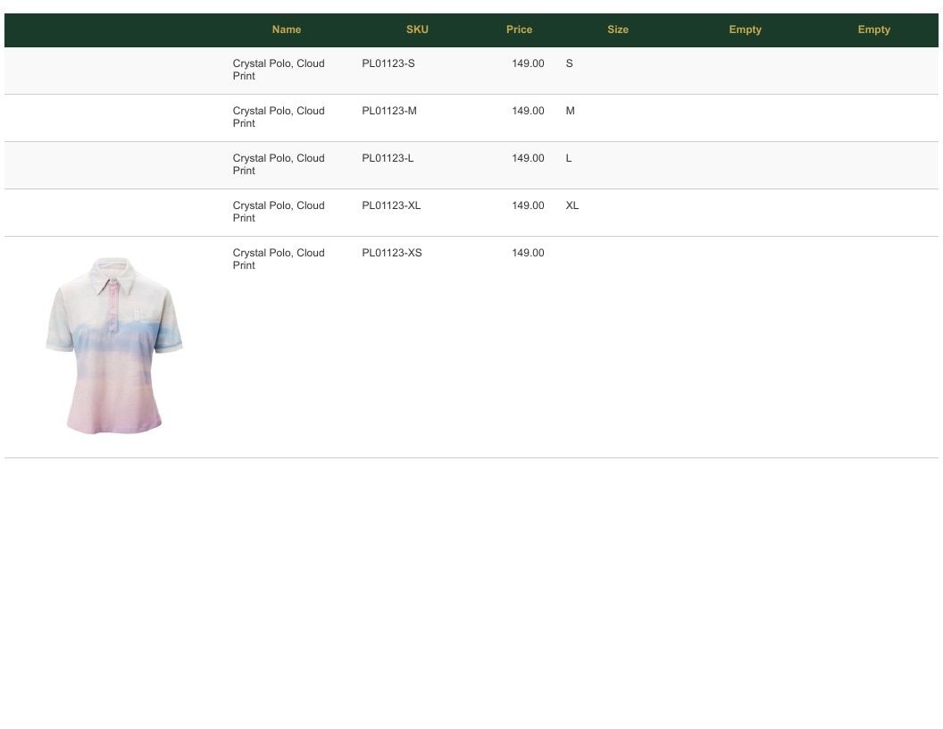 Vividus Sports Women's Golf Apparel Catalog Weekly Ad January 1 - December 31, 2026