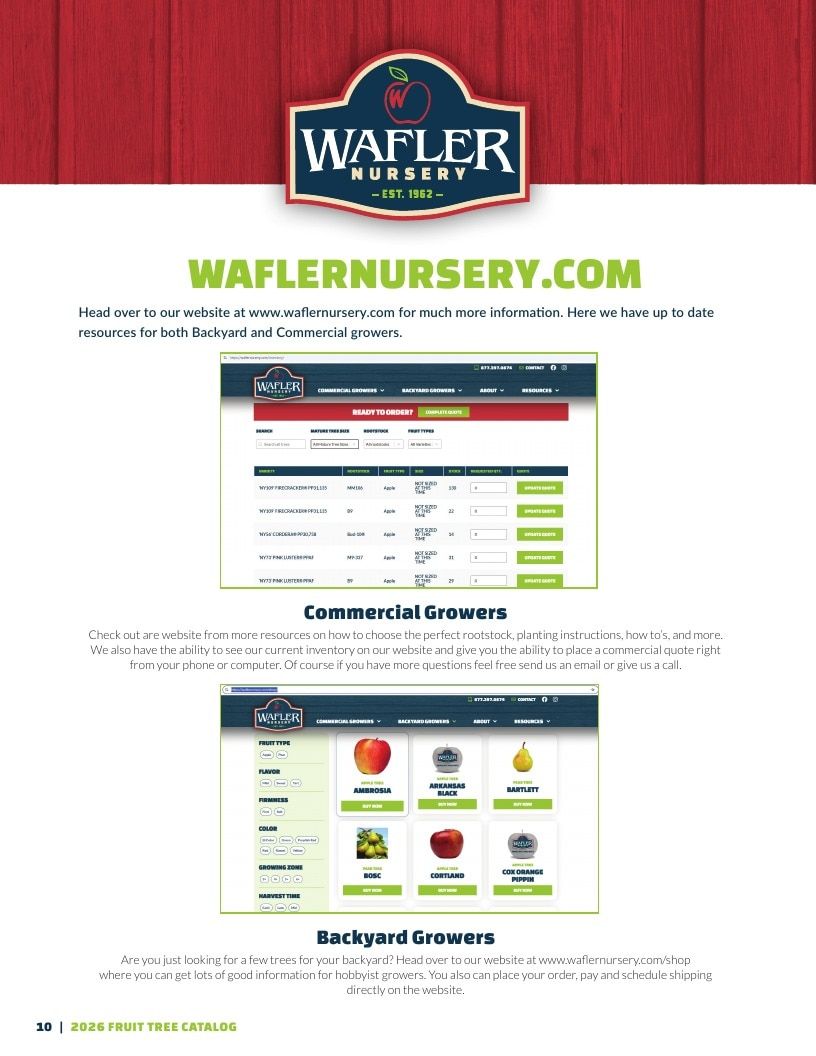 Wafler Nursery Nursery Catalog Weekly Ad January 1 - December 31, 2026